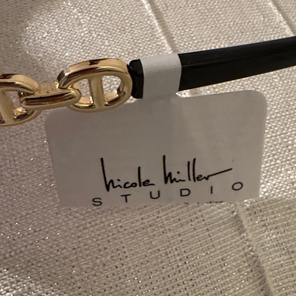 Nicole Miller Elegant Black and Gold Sunglasses